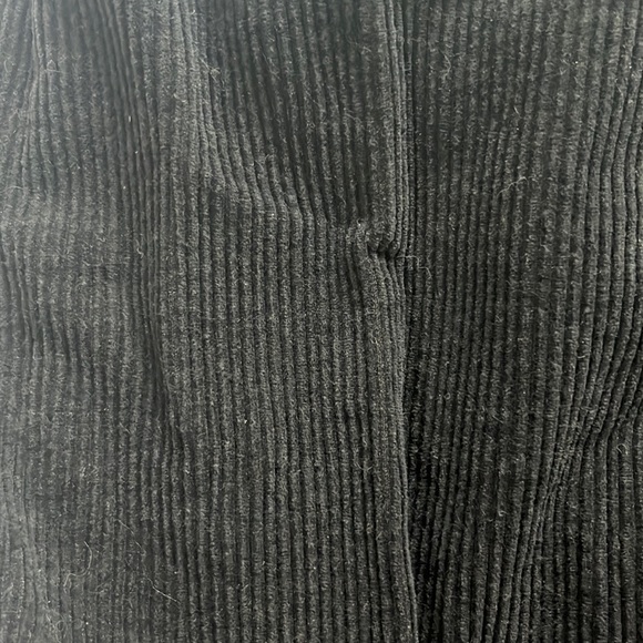 worn black corduroy wide pants jawstring - Picture 2 of 3